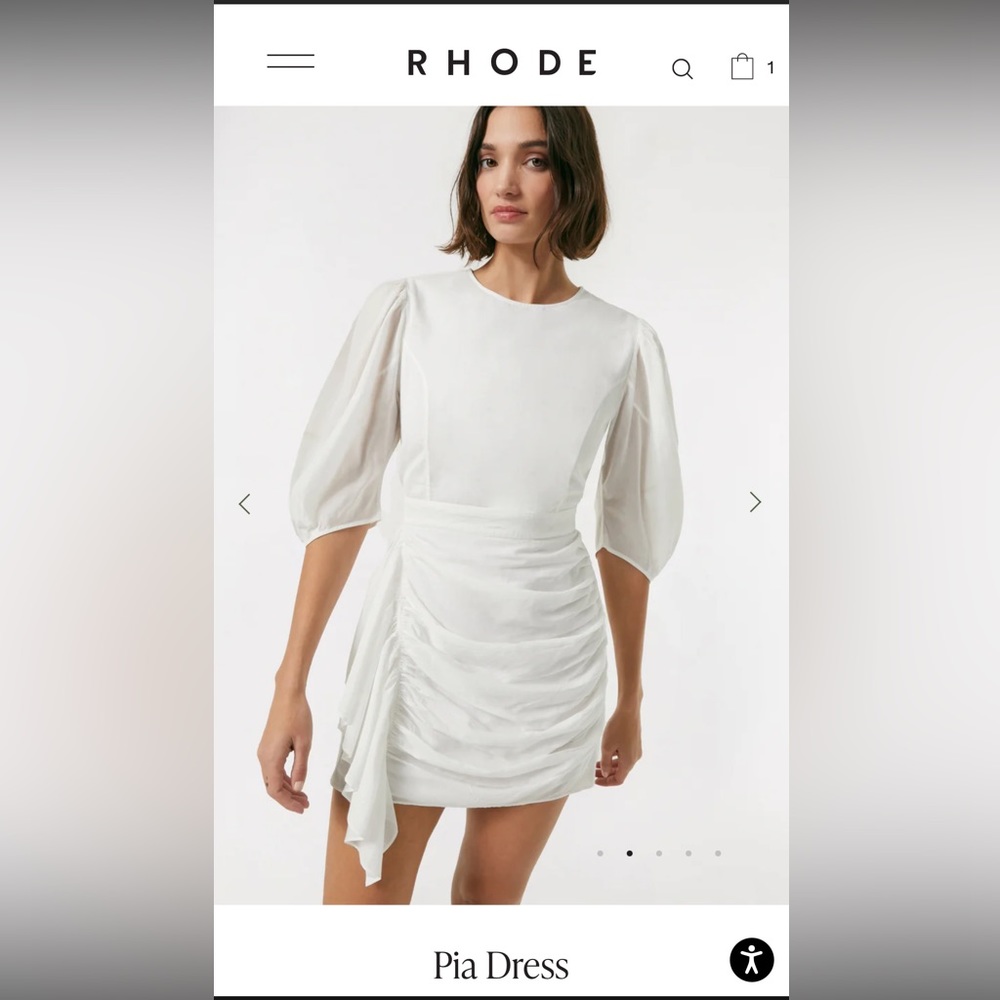Rhode Pia white mini dress